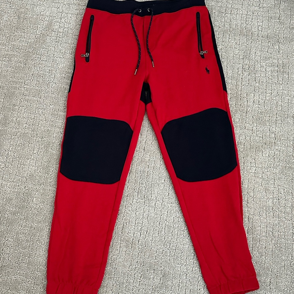Ralph Lauren Red and Black Jogger Sweatpants